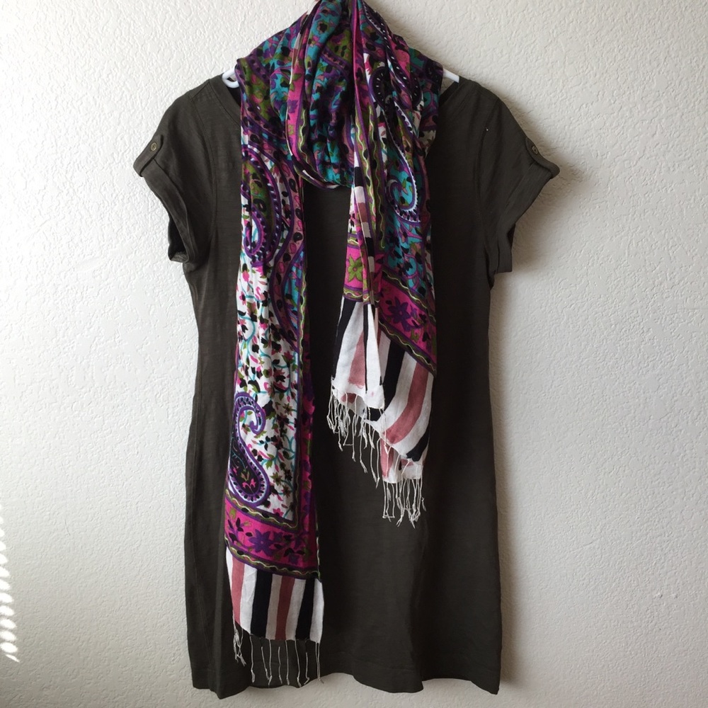 Banana Republic Army Green T-shirt Dress